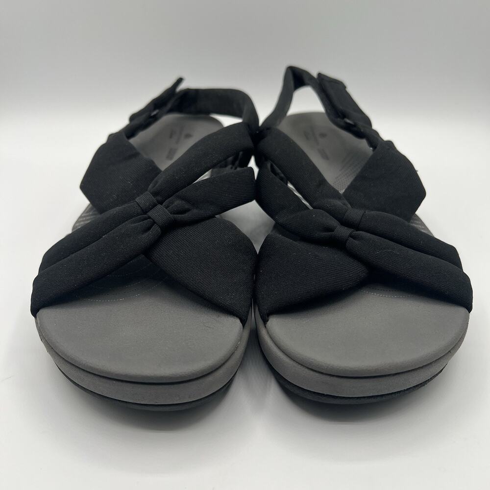 Clarks Cloudsteppers Cushion Soft Black Women’s Sandals Size 9 US Strappy